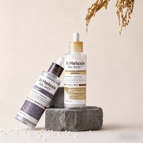 Dr.Melaxin Peel Shot Glow RicePeeling Ampoule Duo DailySoftExfoliating Face and BodyScrub Dead SkinCellsBlackhead Remover for AllSkin Types korean skin care