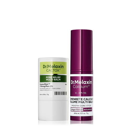 Dr.Melaxin Cactox & CalciumMulti Balm Pore Firming Duowith Cactus Cooling & Eye CareStick for Visible Pore Refiningand Skin Repair