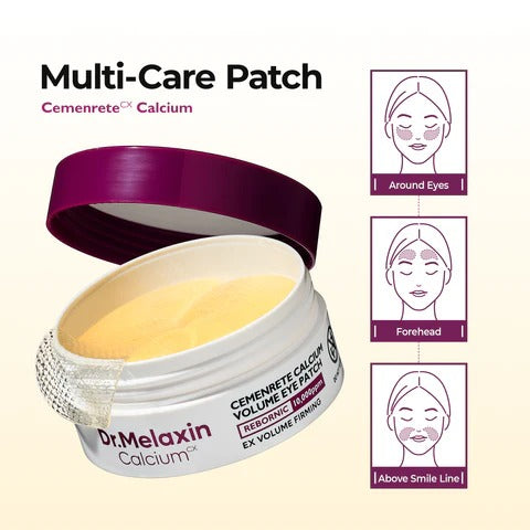 Dr.Melaxin Cemenrete CalciumVolume Eye Patch for SaggingUnder Eye Skin, Eye Mask Carefor Wrinkles, Puffy Eyes & DarkCircles (6OPatches)