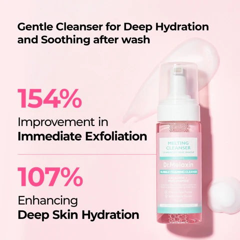 Dr.Melaxin Melting Cleanser -Hypoallergenic Makeupremover with Quick Bubble,Deep Pore Cleansing for all skintype, 150ml