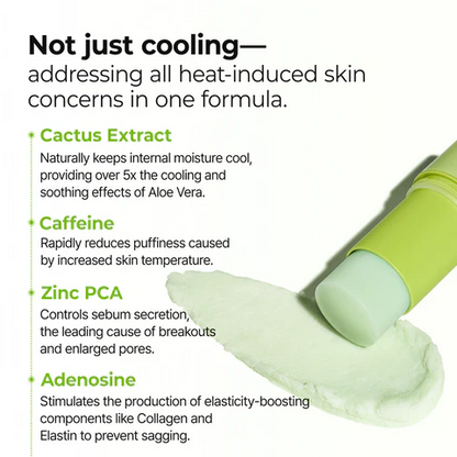 Dr.Melaxin Cactox Pore ReliefMulti Balm Stick - Zinc PCA &ADENOSINE Cooling & De-Puffing Face Balm for EnlargedPores & Puffy Skin, PoreMinimizing with Cactus Extract,Korean Skincare,