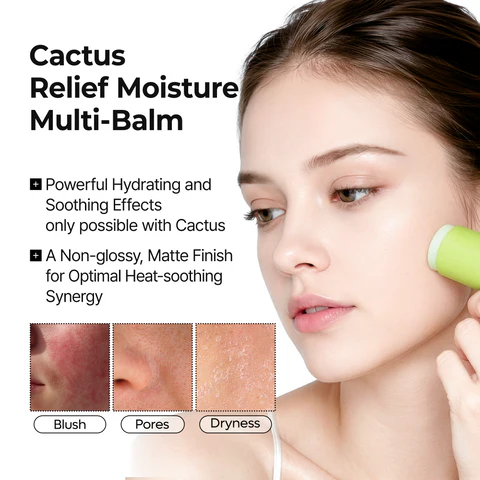Dr.Melaxin Cactox Pore ReliefMulti Balm Stick - Zinc PCA &ADENOSINE Cooling & De-Puffing Face Balm for EnlargedPores & Puffy Skin, PoreMinimizing with Cactus Extract,Korean Skincare,