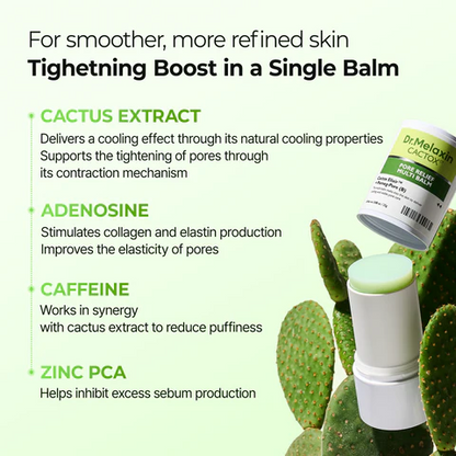 Dr.Melaxin Cactox & CalciumMulti Balm Pore Firming Duowith Cactus Cooling & Eye CareStick for Visible Pore Refiningand Skin Repair