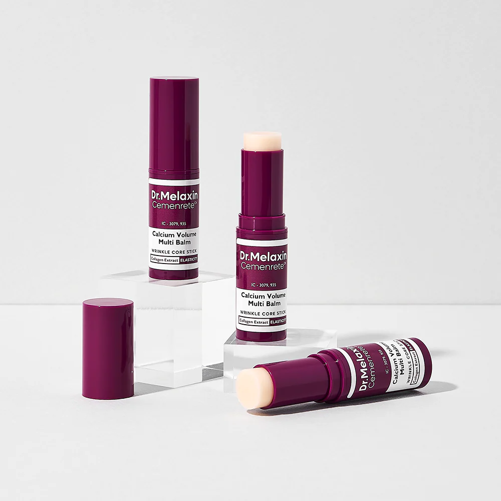Dr.Melaxin Calcium Multi BalmStick, Collagen & ElastinWrinkle Stick, All-in-OneHydrating Balm, Eye & NeckBalm, Makeup Base & FaceMoisture Balm, KoreanSkincare
