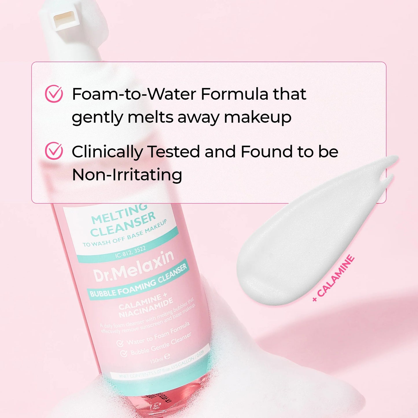 Dr.Melaxin Melting Cleanser -Hypoallergenic Makeupremover with Quick Bubble,Deep Pore Cleansing for all skintype, 150ml