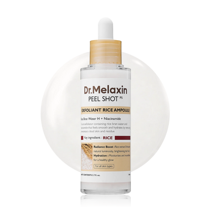 Dr.Melaxin Peel Shot Glow RicePeeling Ampoule Duo DailySoftExfoliating Face and BodyScrub Dead SkinCellsBlackhead Remover for AllSkin Types korean skin care